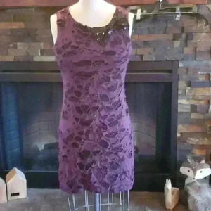 Tattered purple and black dress
